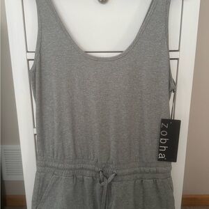 Zobha Heather Gray Sleeveless Romper